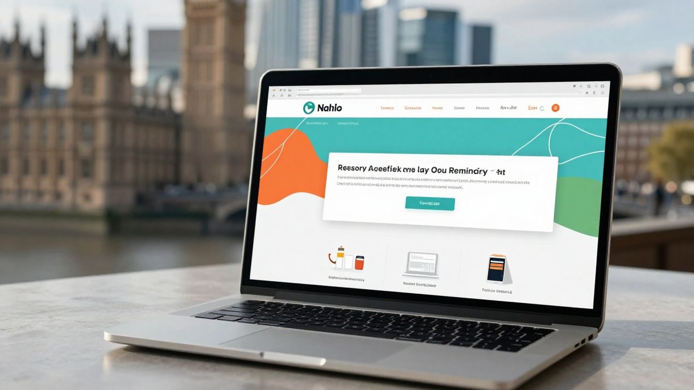 Affordable website design UK on laptop screen.