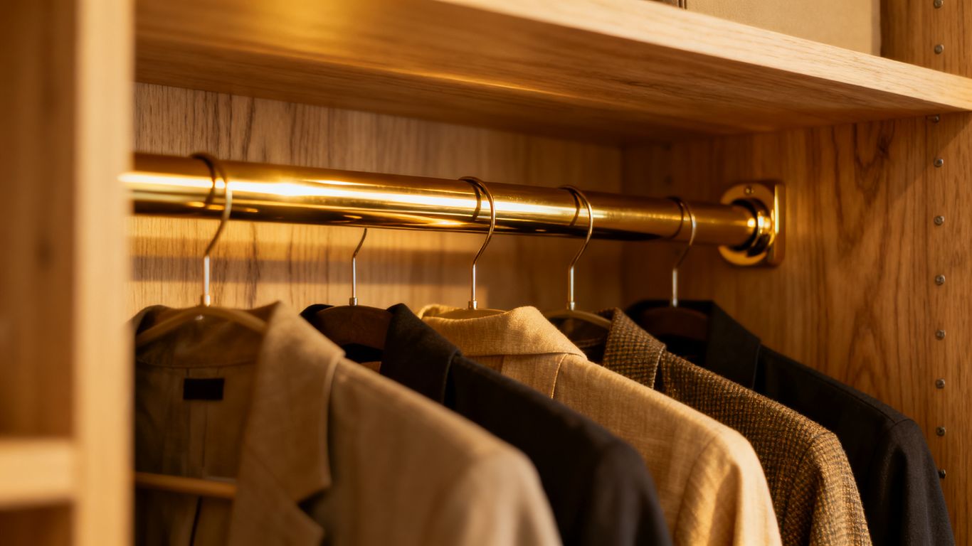 A close-up shot of a heating rod inside a closet