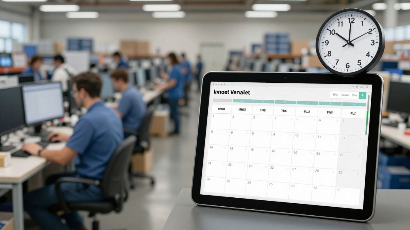 Automated task scheduling calendar and clock