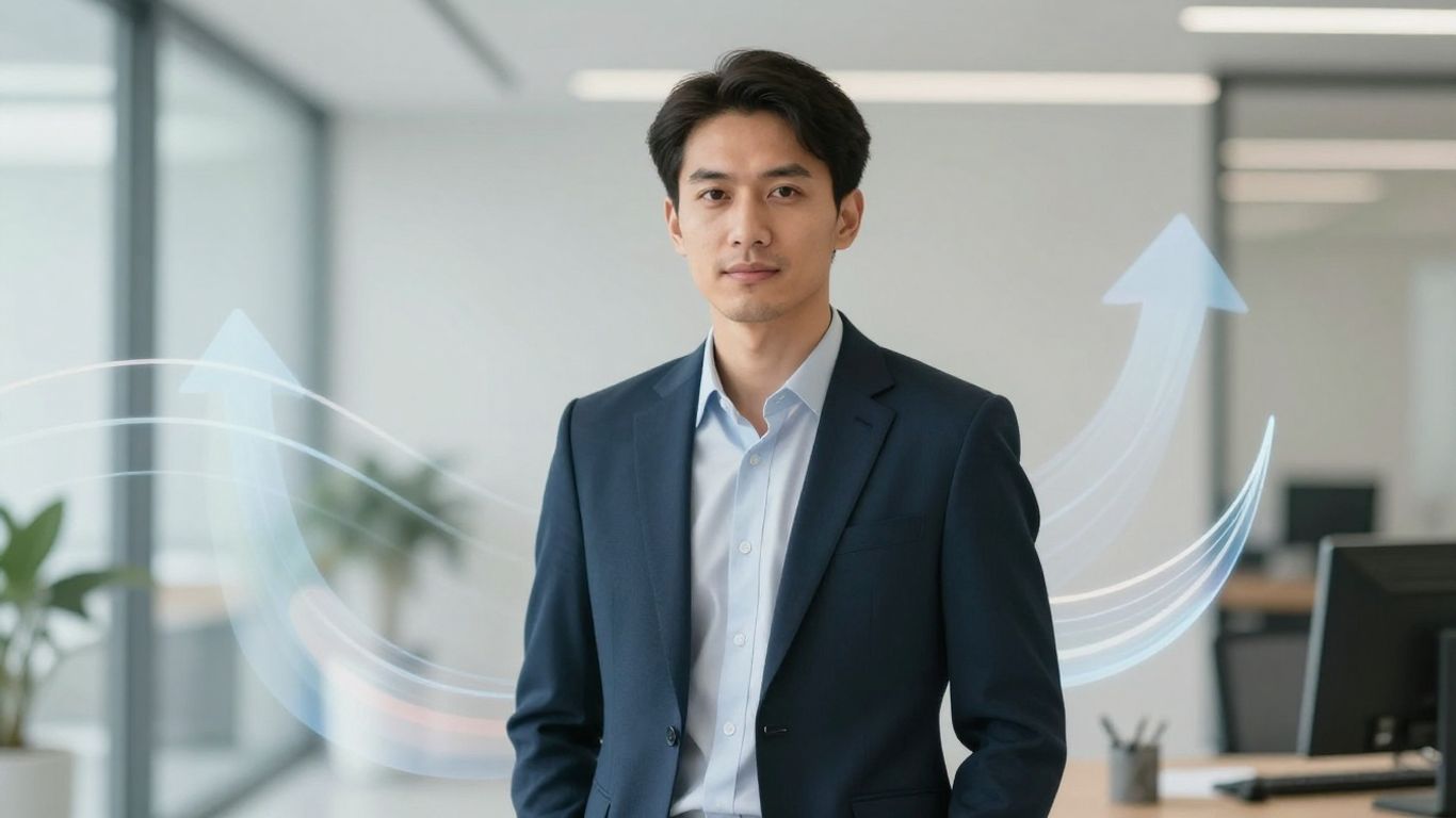 Man building personal brand and authority