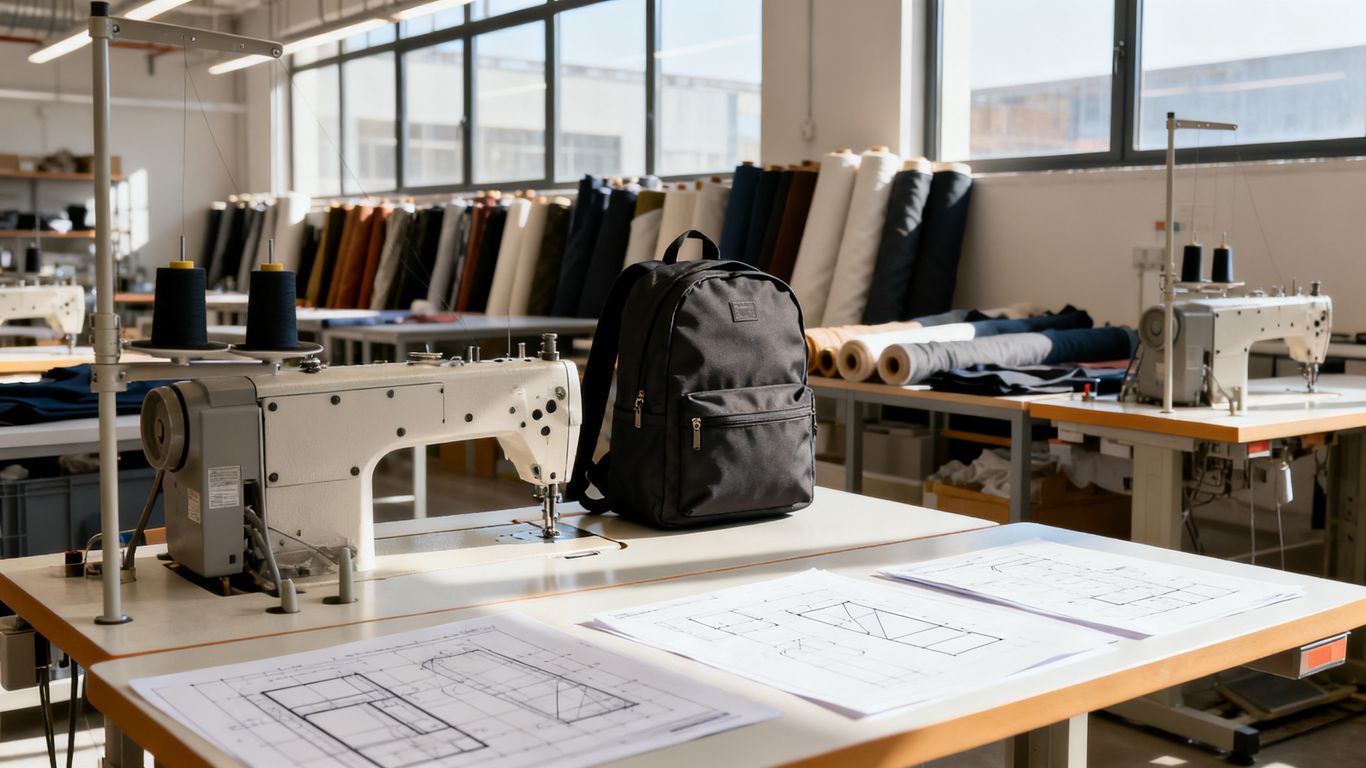 Professional backpack manufacturing facility