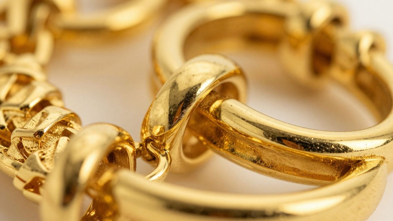 Bijoux en or 18 carats brillants et luxueux.