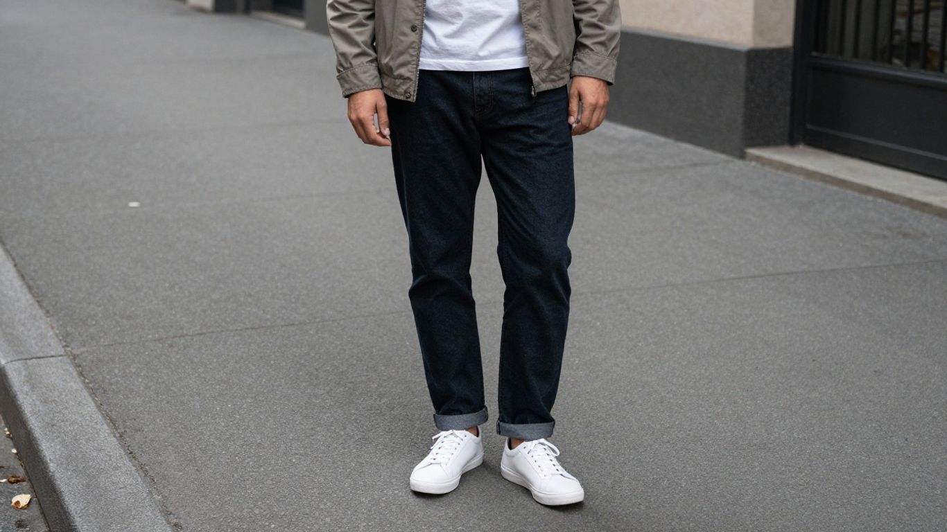 Ținută urbană masculină cu adidași casual