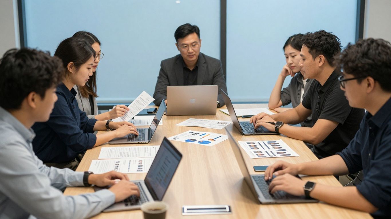 Revenue team reviewing pipeline priorities