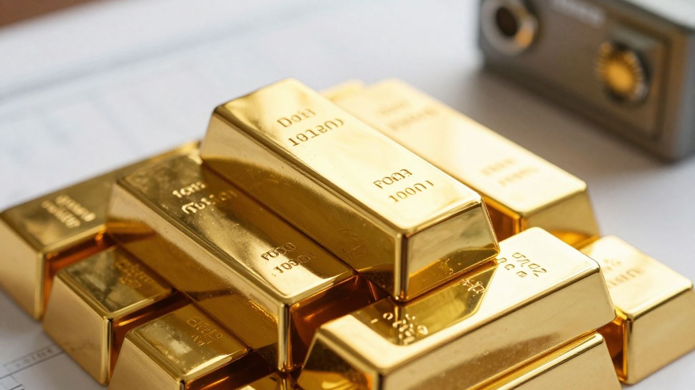 Lingots d'or brillants, investissement et fiscalité.