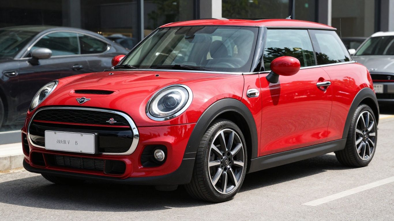 Red Mini Cooper John Cooper Works car