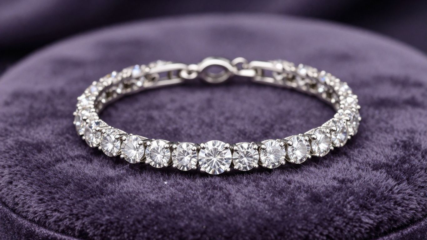 Elegant diamond bracelet with sparkling gemstones.
