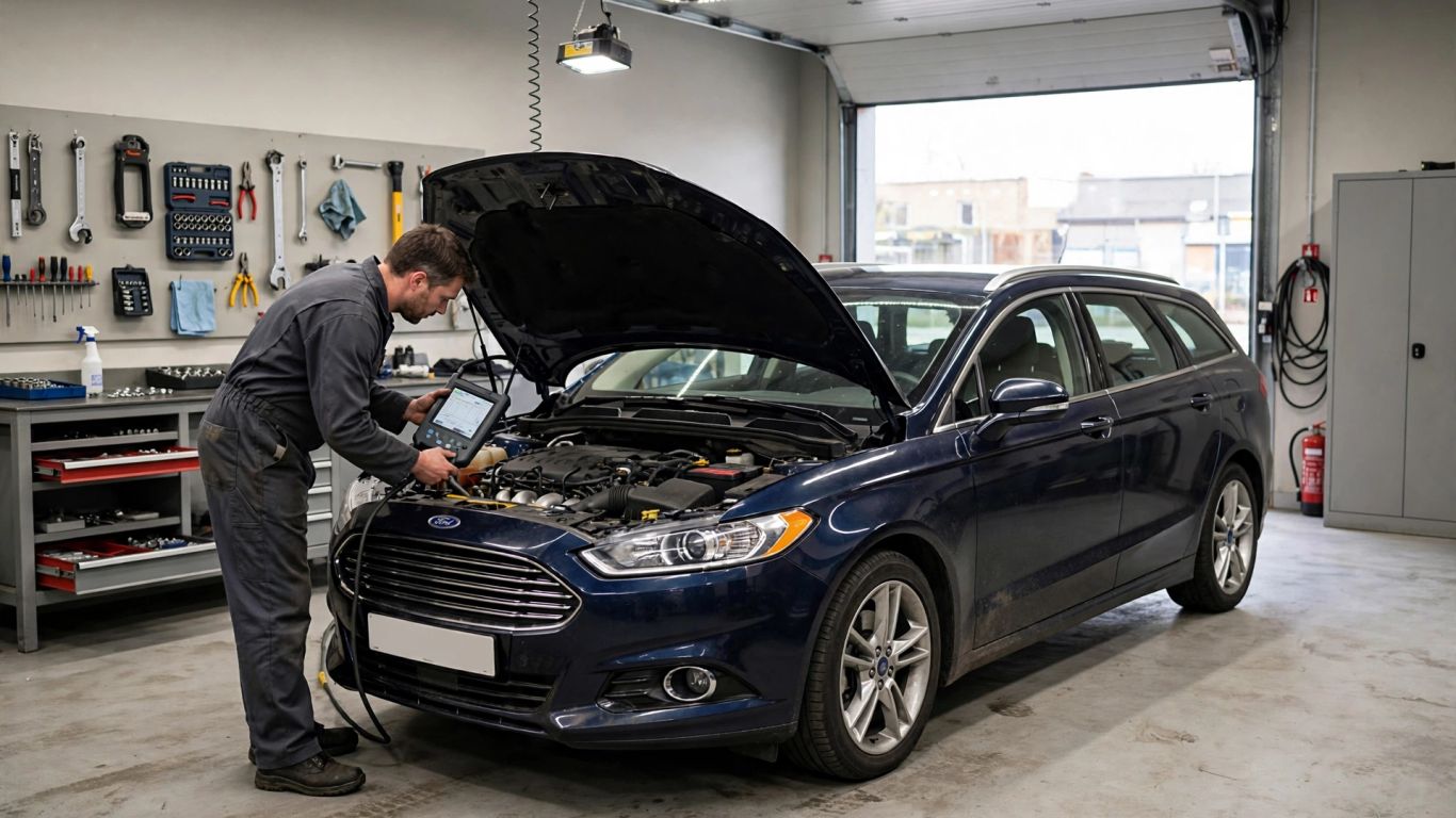 Mondeo Diesel bei einer sorgfältigen Gebrauchtwagenprüfung
