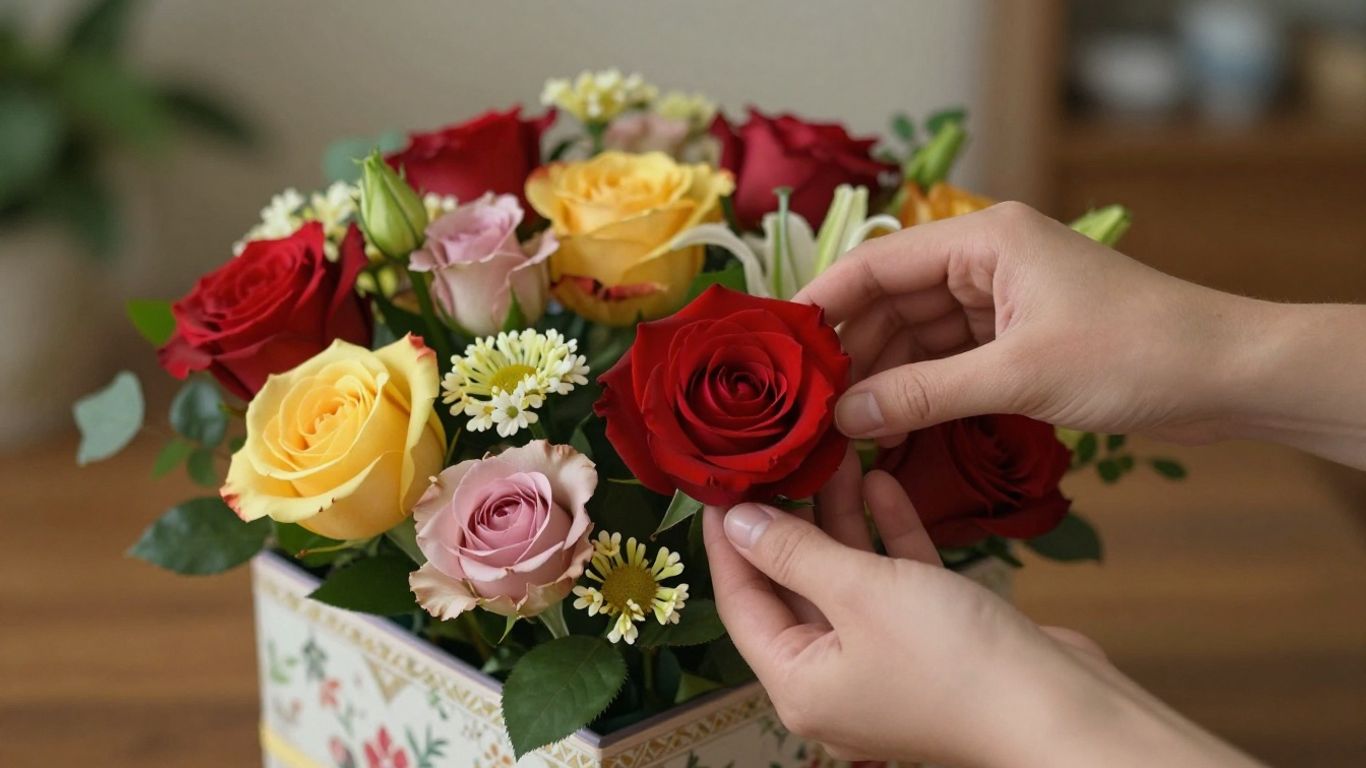 Bouquet of flowers for long distance love
