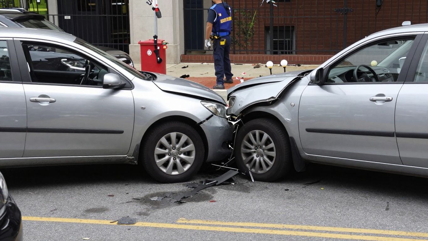 Atlanta car accident scene aftermath