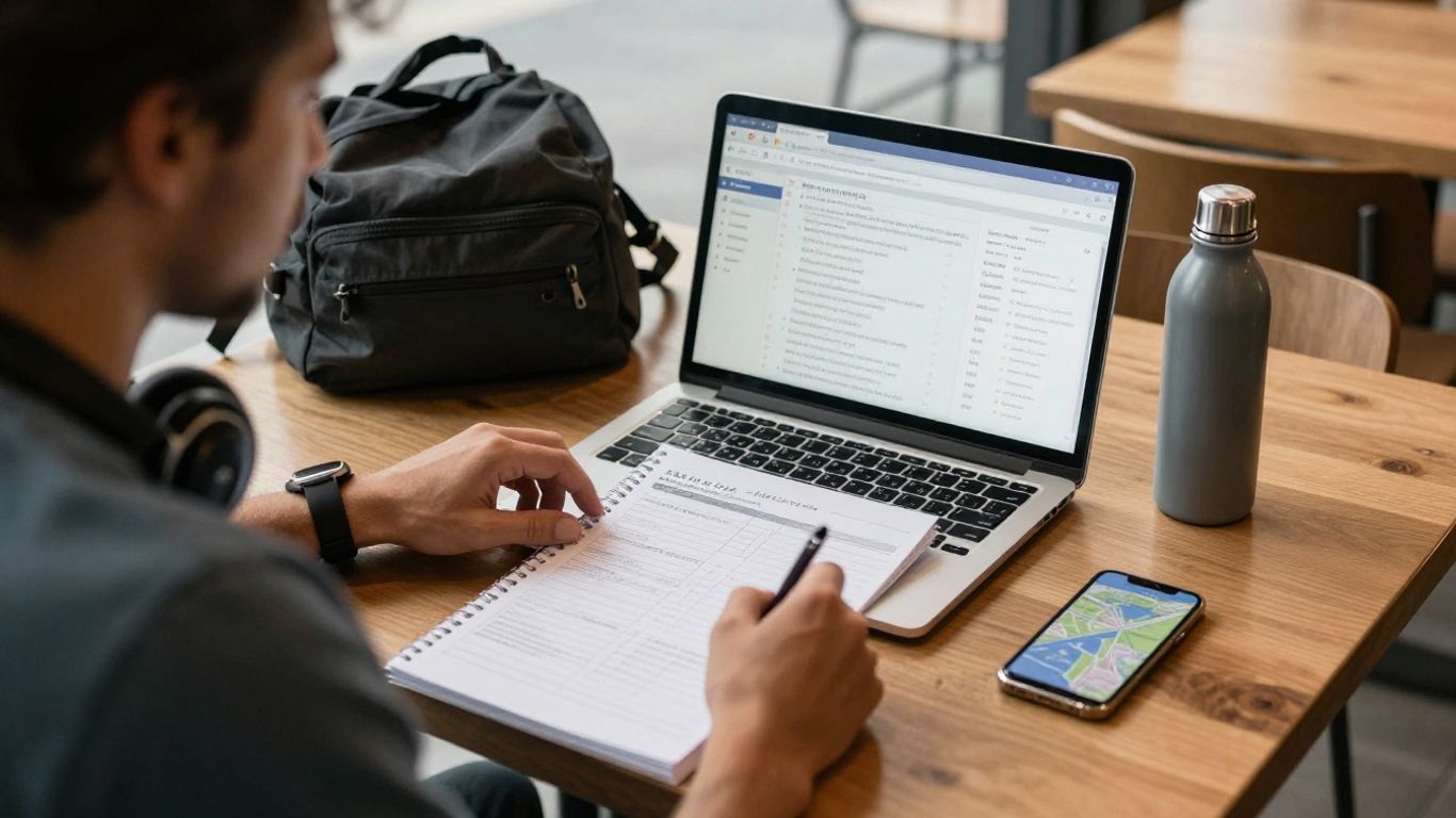 Digital nomad planning a work-friendly city stay
