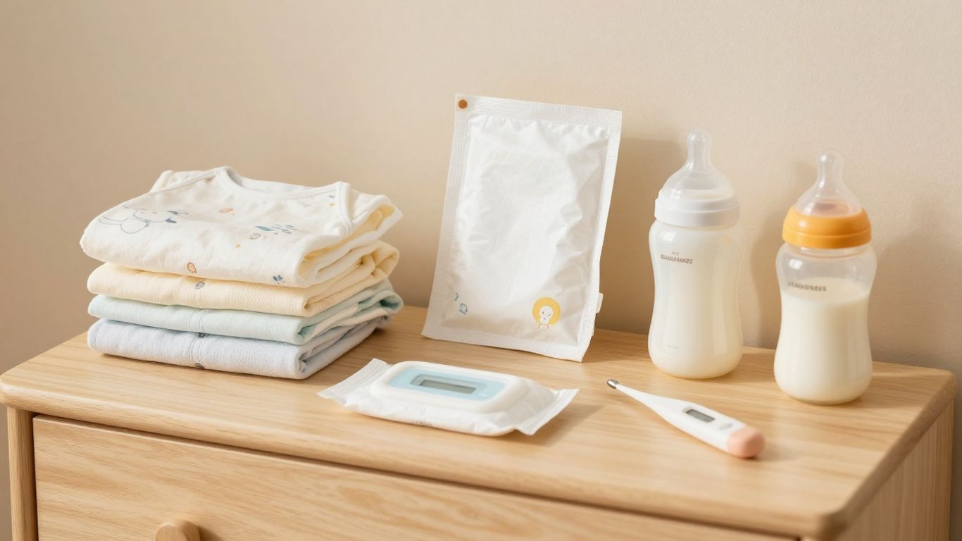 Productos esenciales organizados en una habitación infantil