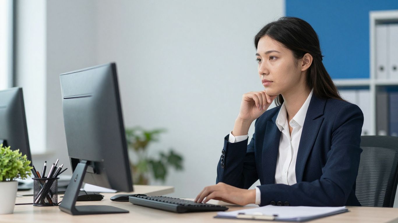 Unternehmer denkt über Bürokratieentlastung nach.
