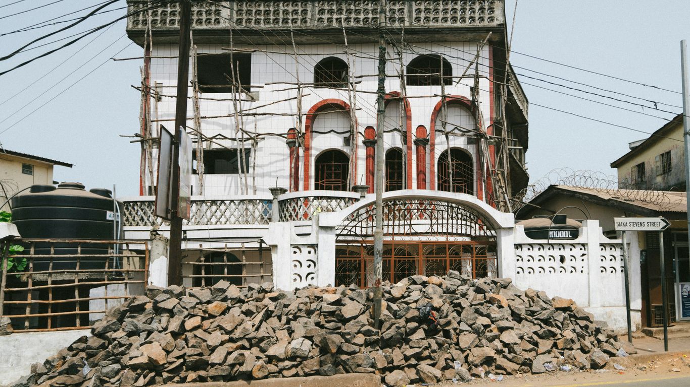 white and red concrete building