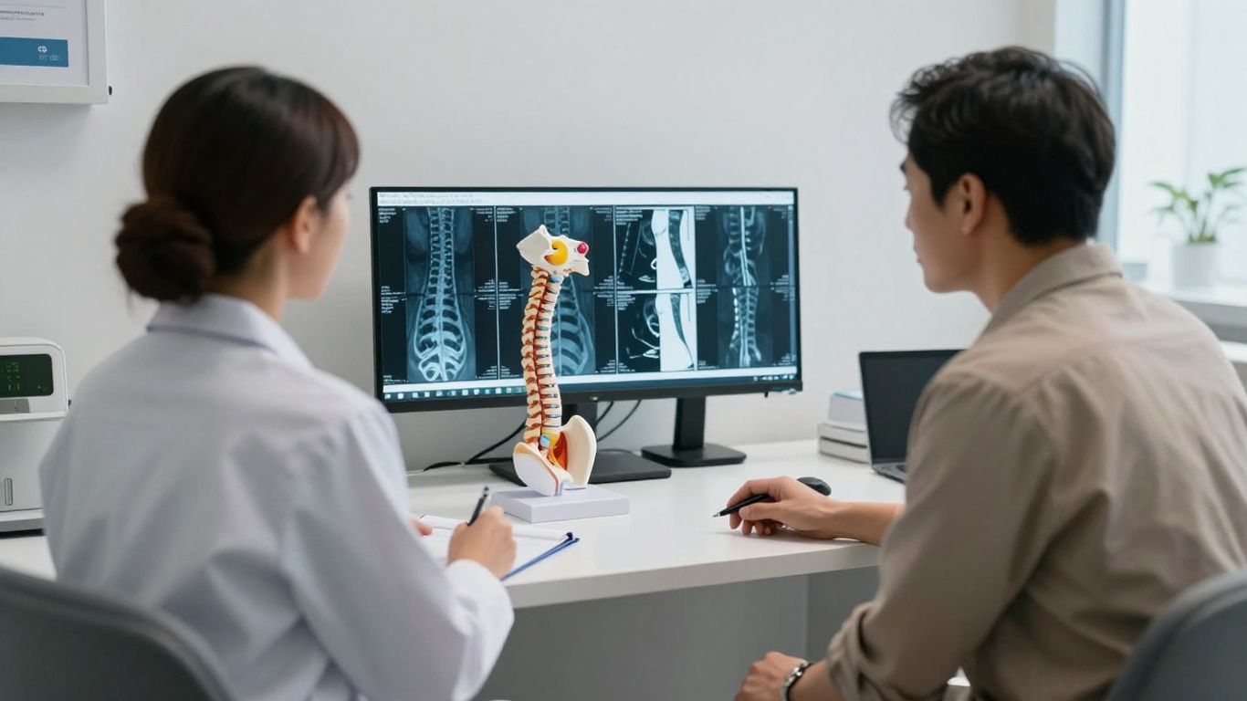 Cervical spine imaging and clinical assessment setting