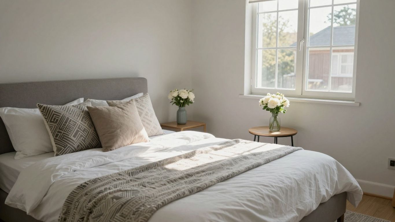 Cozy Airbnb room ready for guests in four weeks.