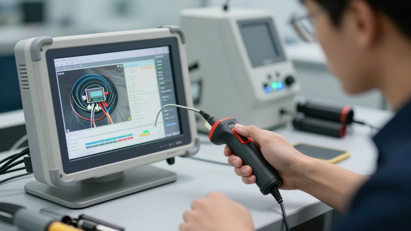 Technician analyzes various stored error codes