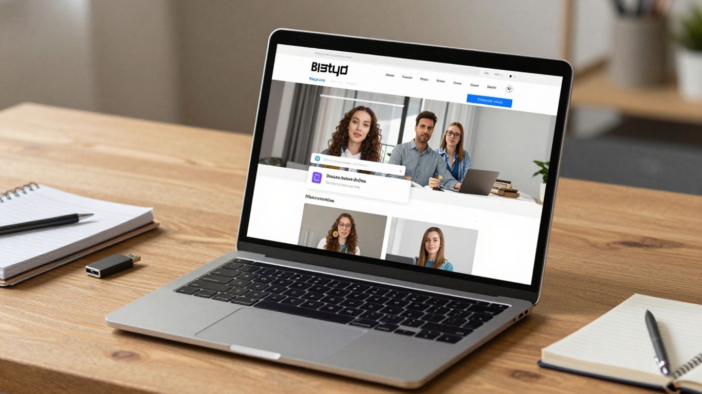 Laptop and tablet showing WordPress video lessons