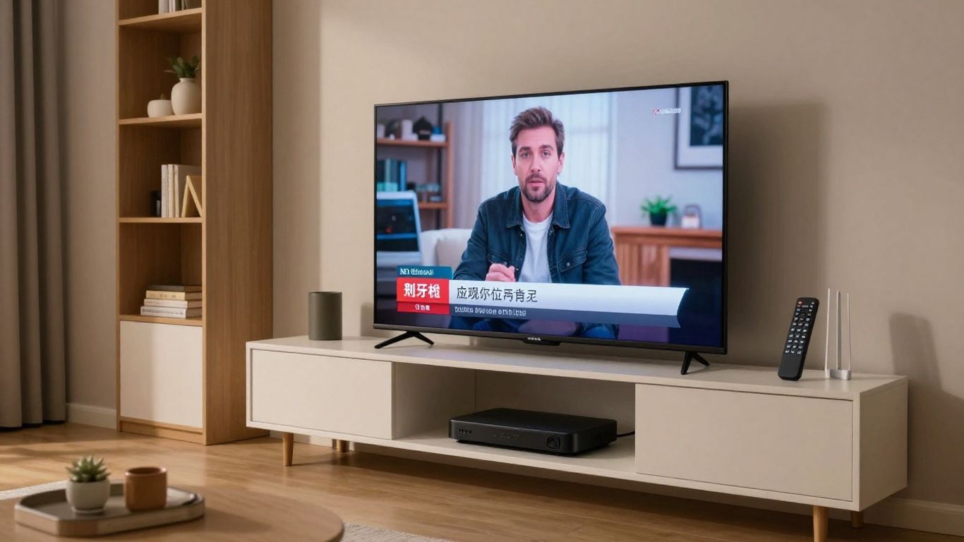 Living room television showing smooth streaming