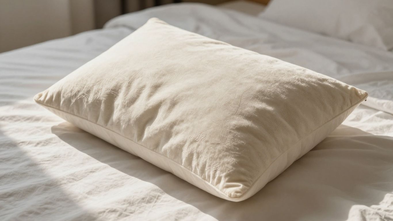 Comfortable wedge pillow on a bed