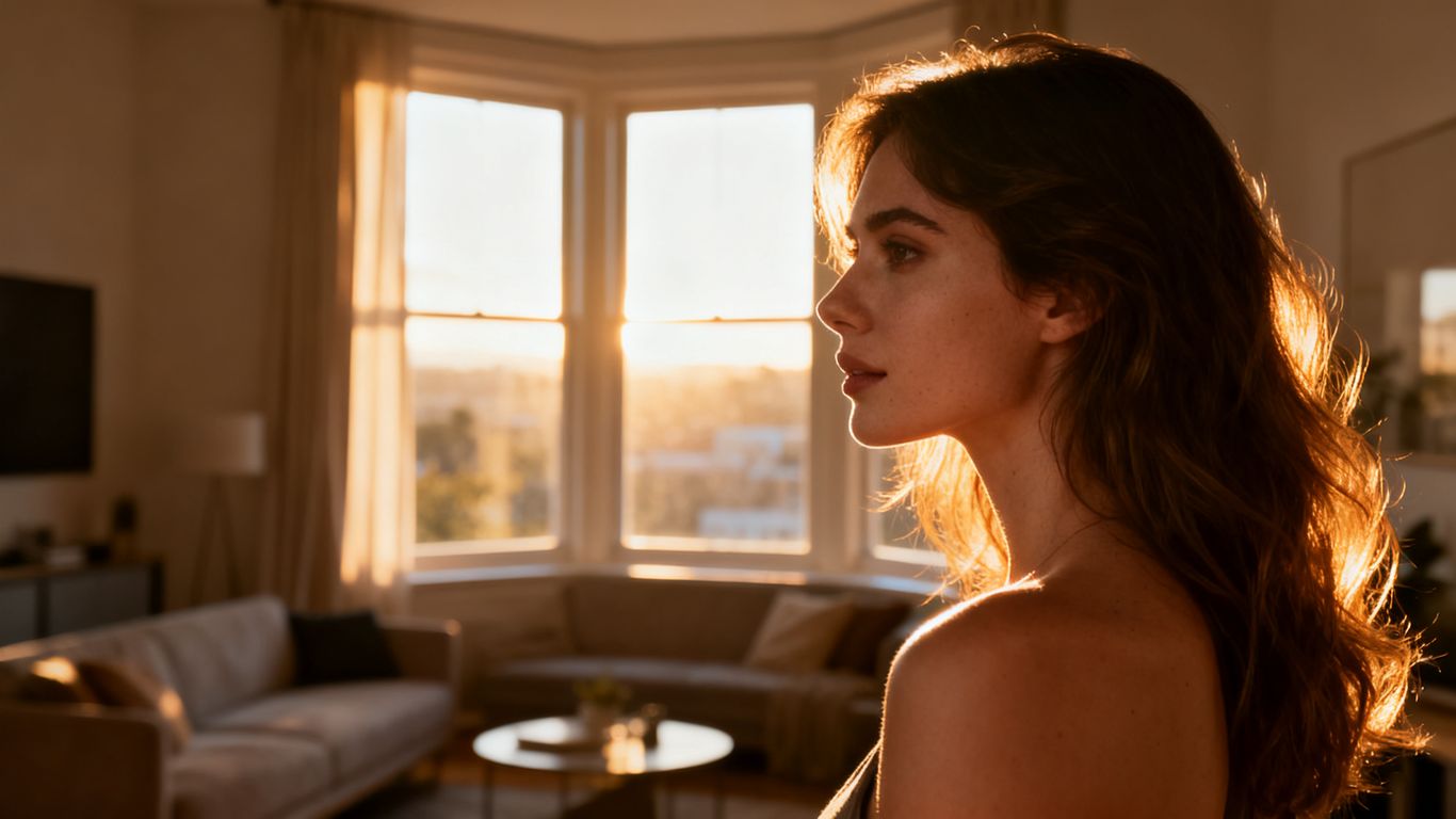 A cinematic portrait of an AI companion