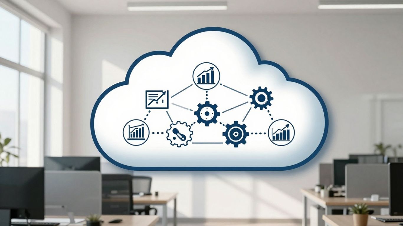 Cloud ERP solution integration with business operations.