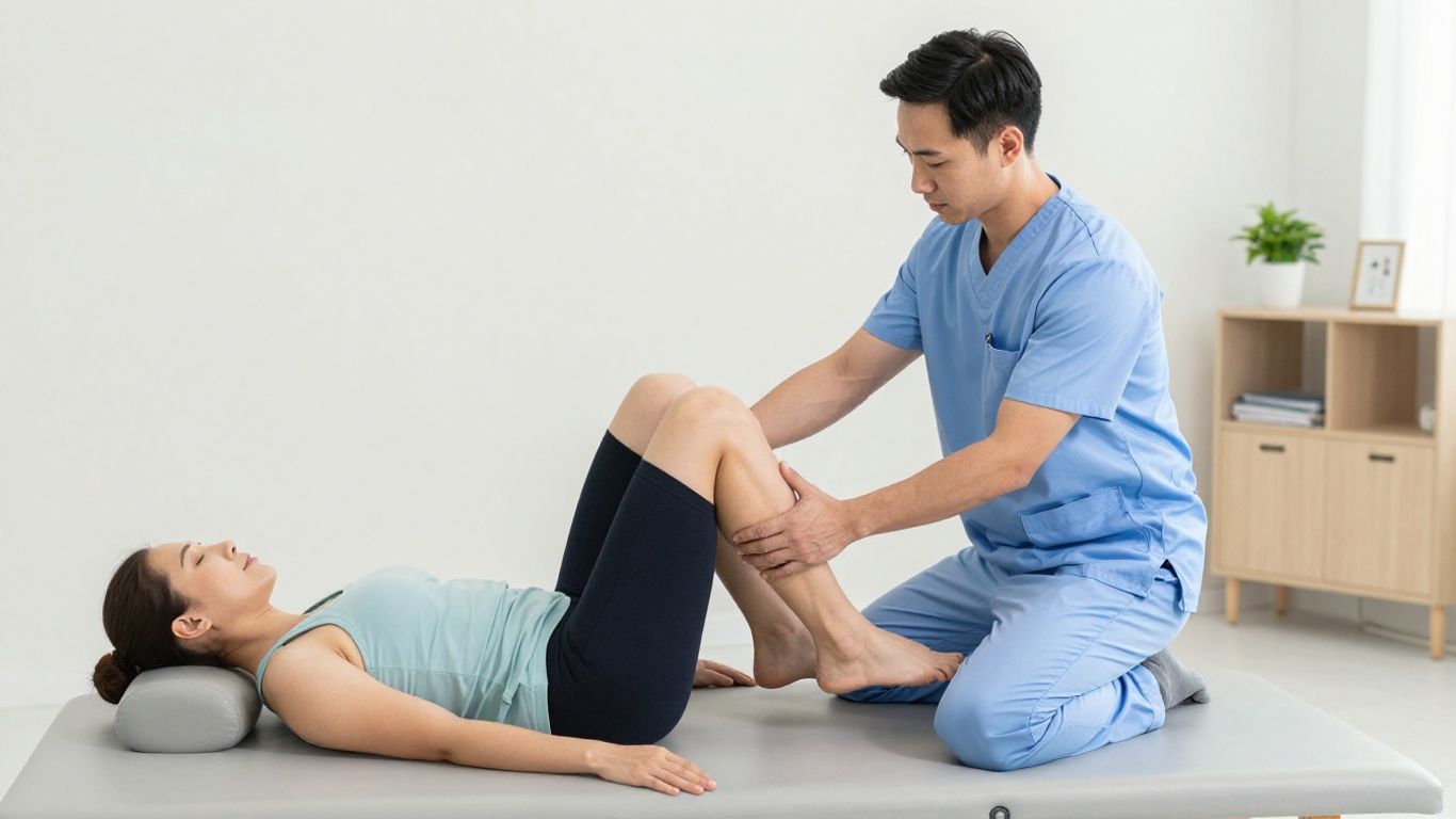 Physiotherapist guided exercise for patient recovery