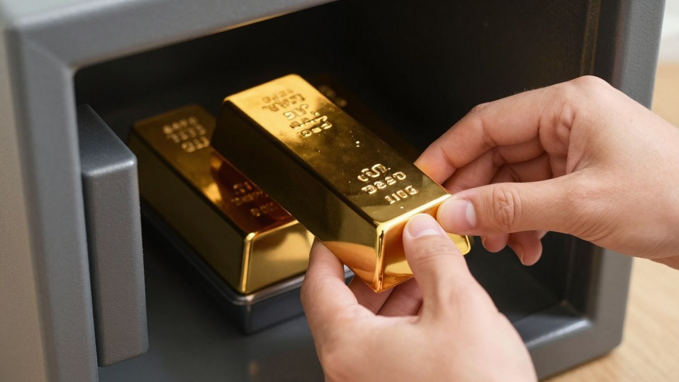 在家中用安全保險箱存放黃金。