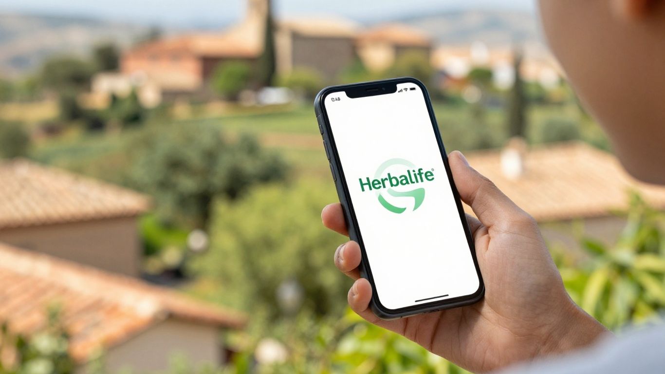 Herbalife account access in Spain on a smartphone.