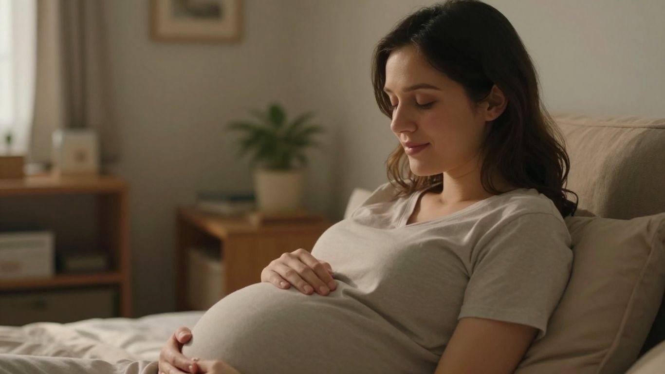 Mujer embarazada de 39 semanas lista para el parto.