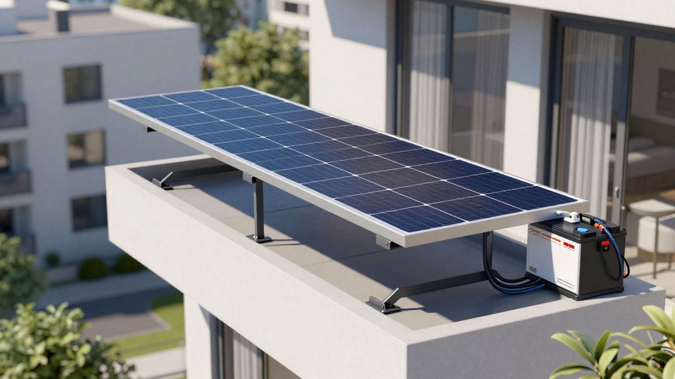 Kit solaire plug and play avec batteries pour appartement.