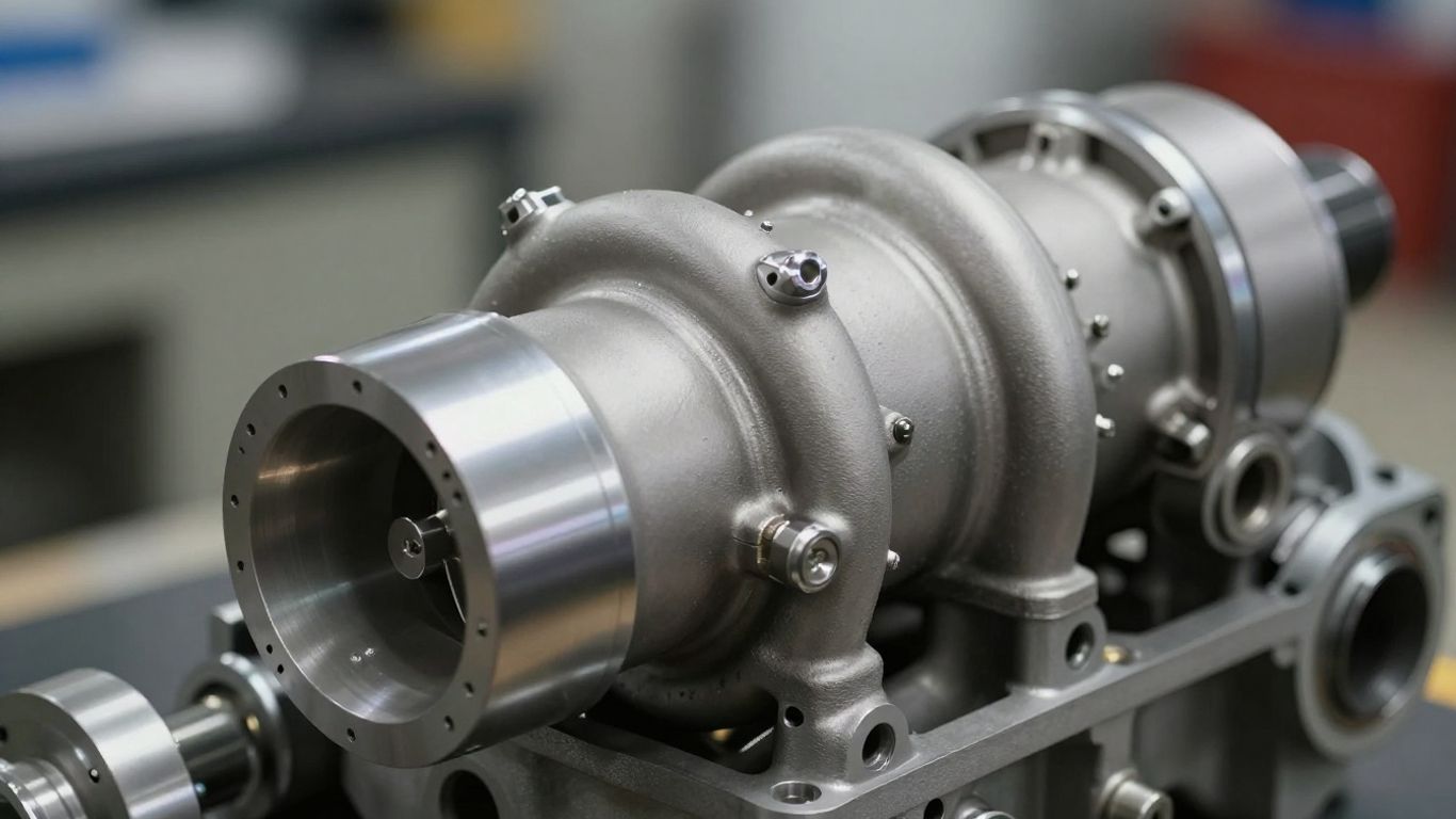 Quality used BMW engine part in a workshop.
