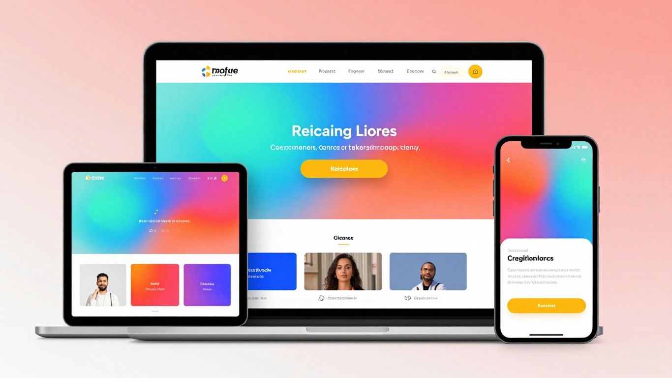 Responsive website design across devices.