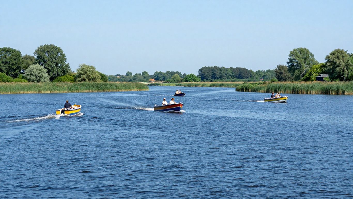 Bootjes varen op de Loosdrechtse Plassen