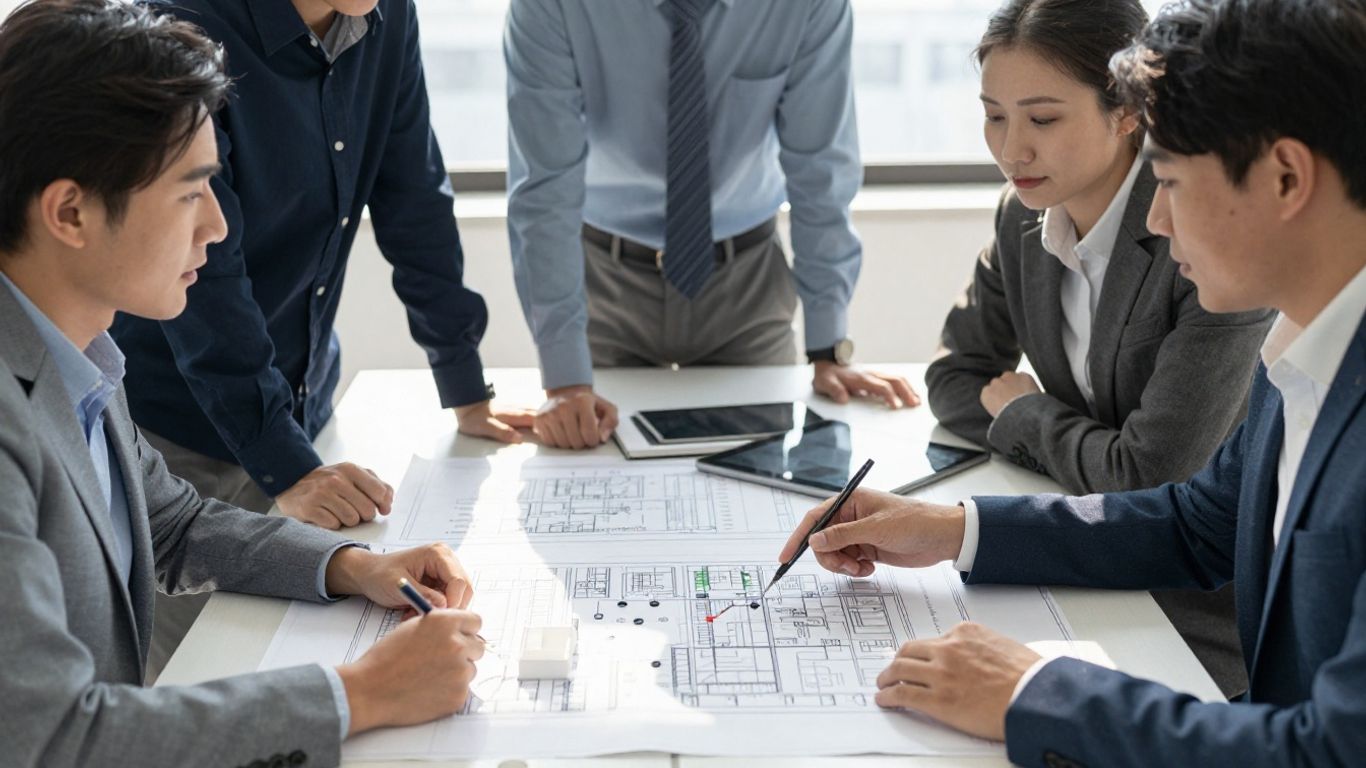 Team collaborating on strategic growth plans