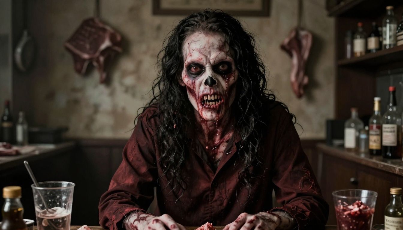 Açougue macabro administrado por um zumbi em um jogo de gerenciamento com humor sombrio
