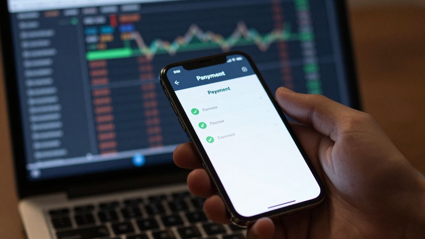 SBA loan payment options on a smartphone screen.