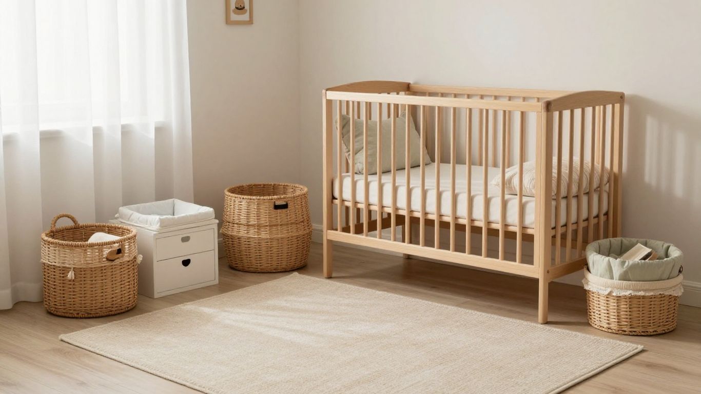 Chambre de bébé douce et bien organisée