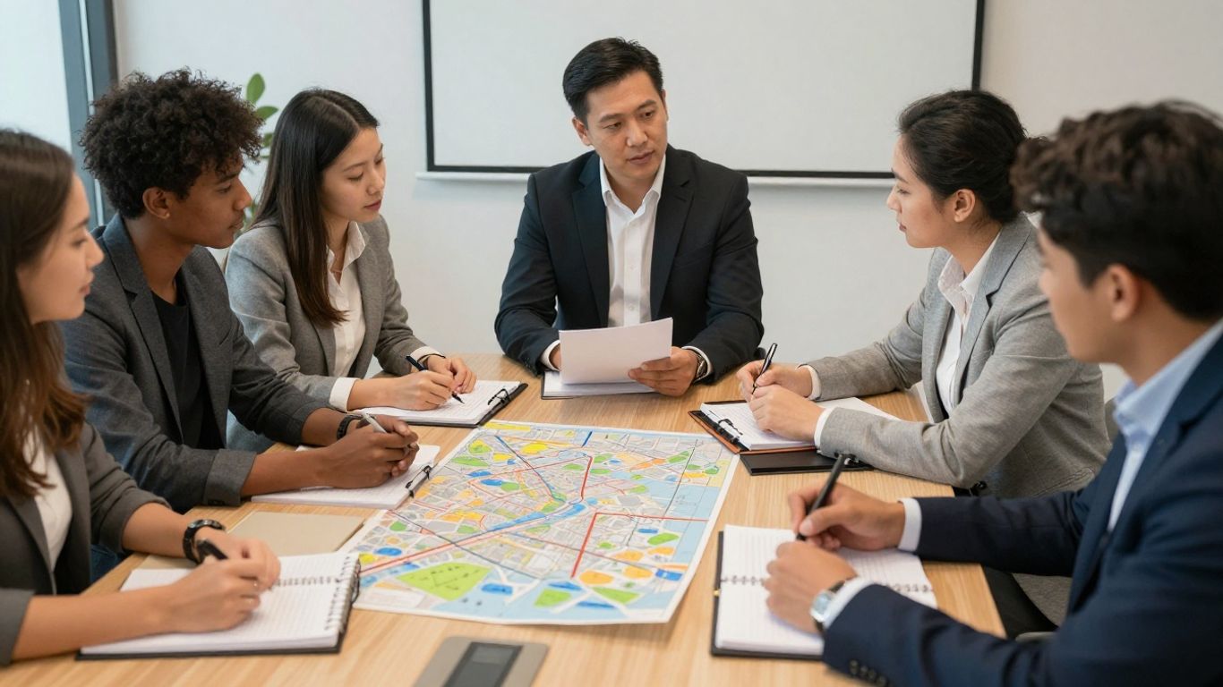 Colleagues preparing for a cross-cultural meeting