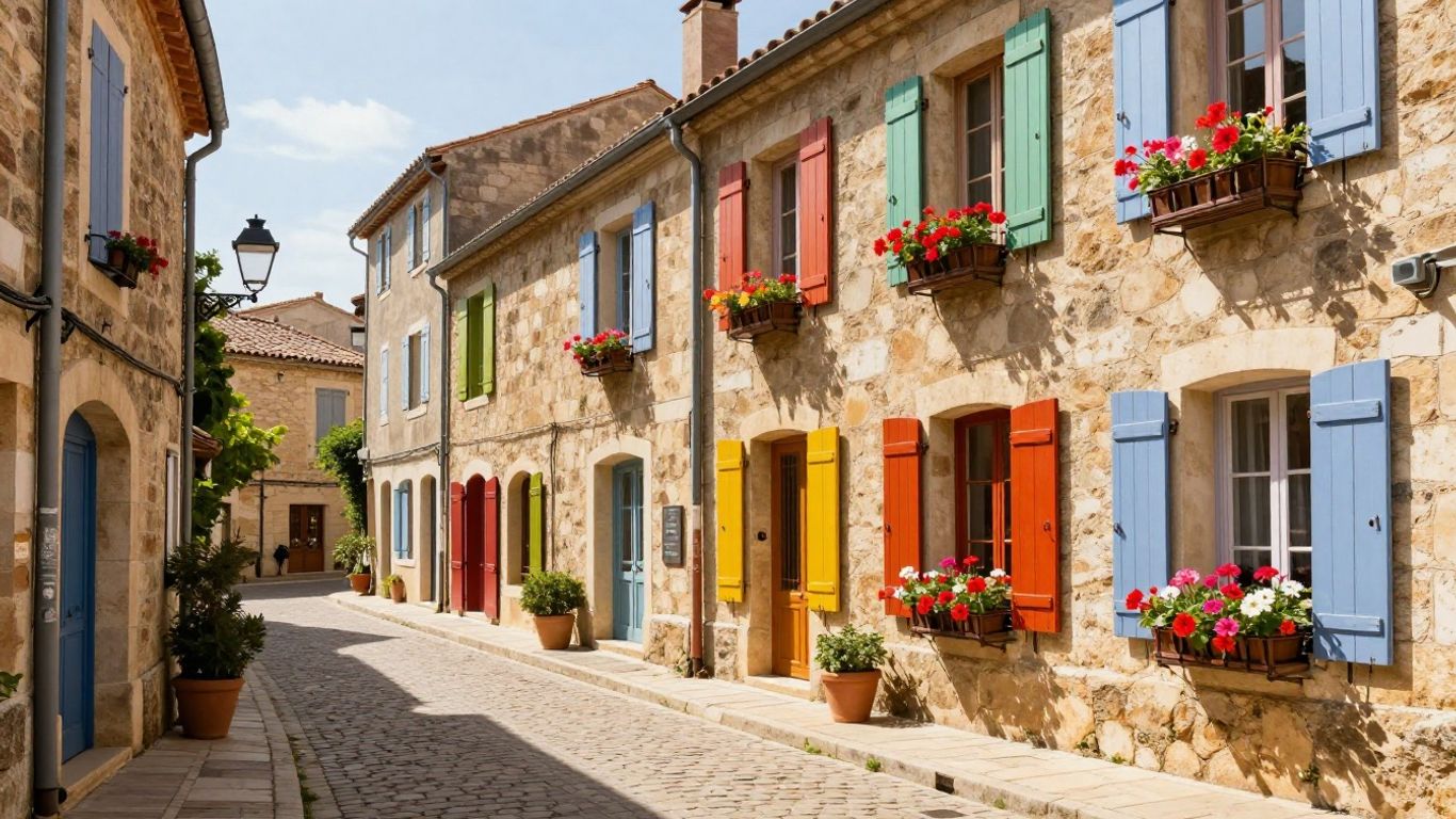 Charming street in Salon de Provence, France