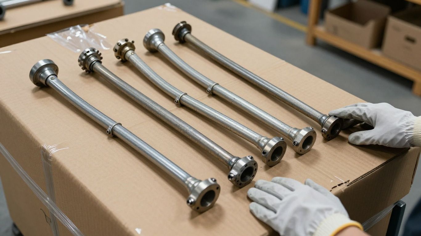 Recycled suspension control arms prepared for careful shipment