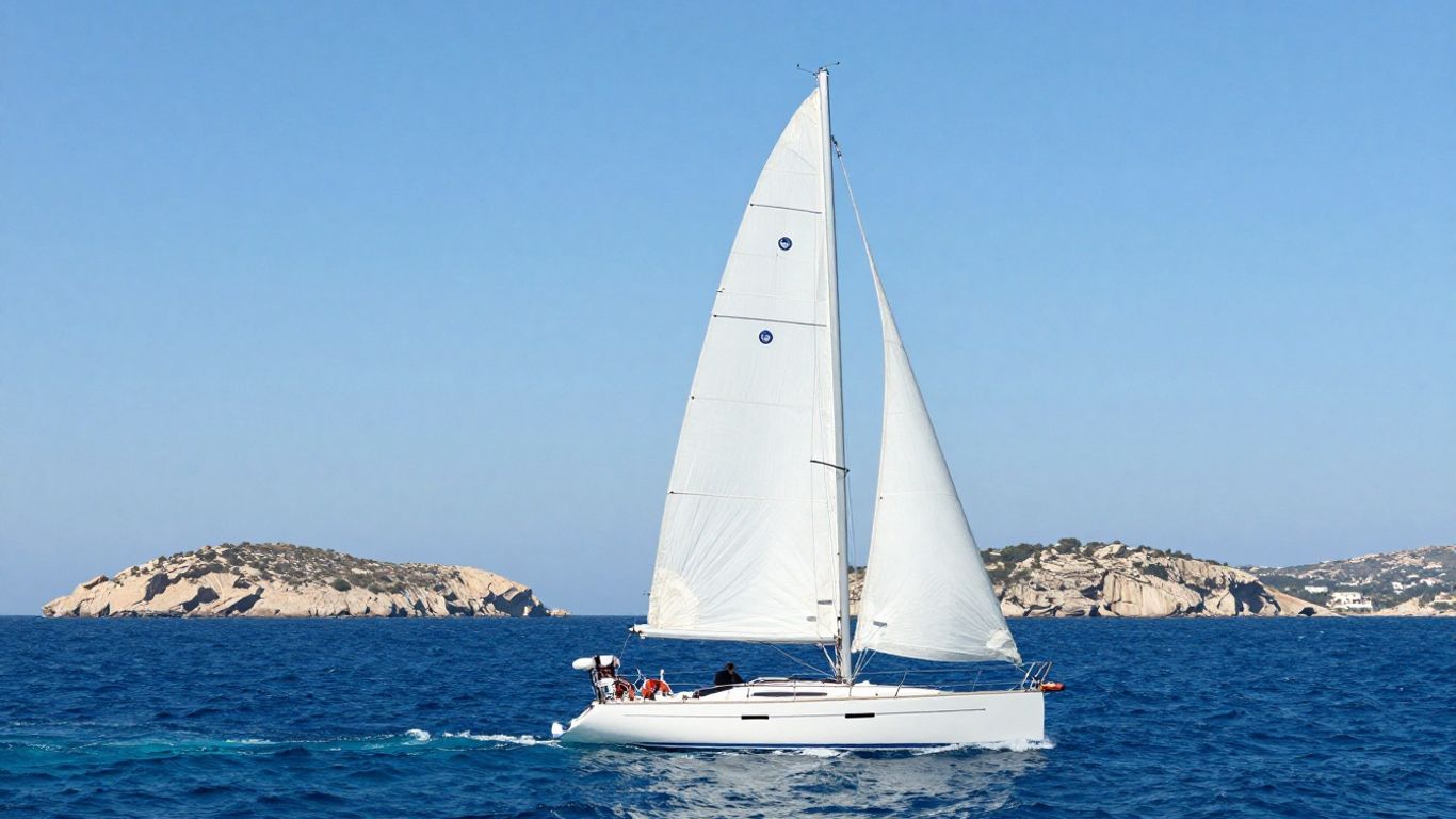 Sailboat on the Mediterranean Sea