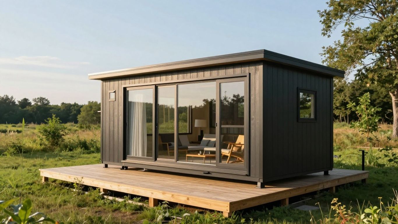 Minnesota tiny house in scenic landscape