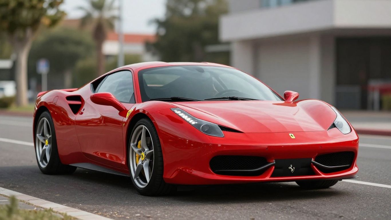 Red Ferrari 458 Italia sports car