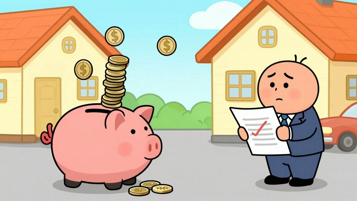 Cartoon characters discussing loan prepayment penalties.