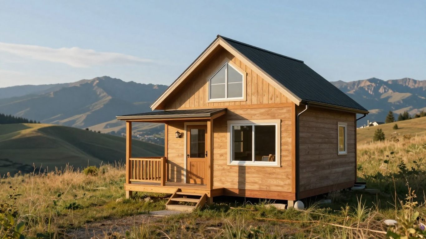 Idaho tiny house in scenic landscape