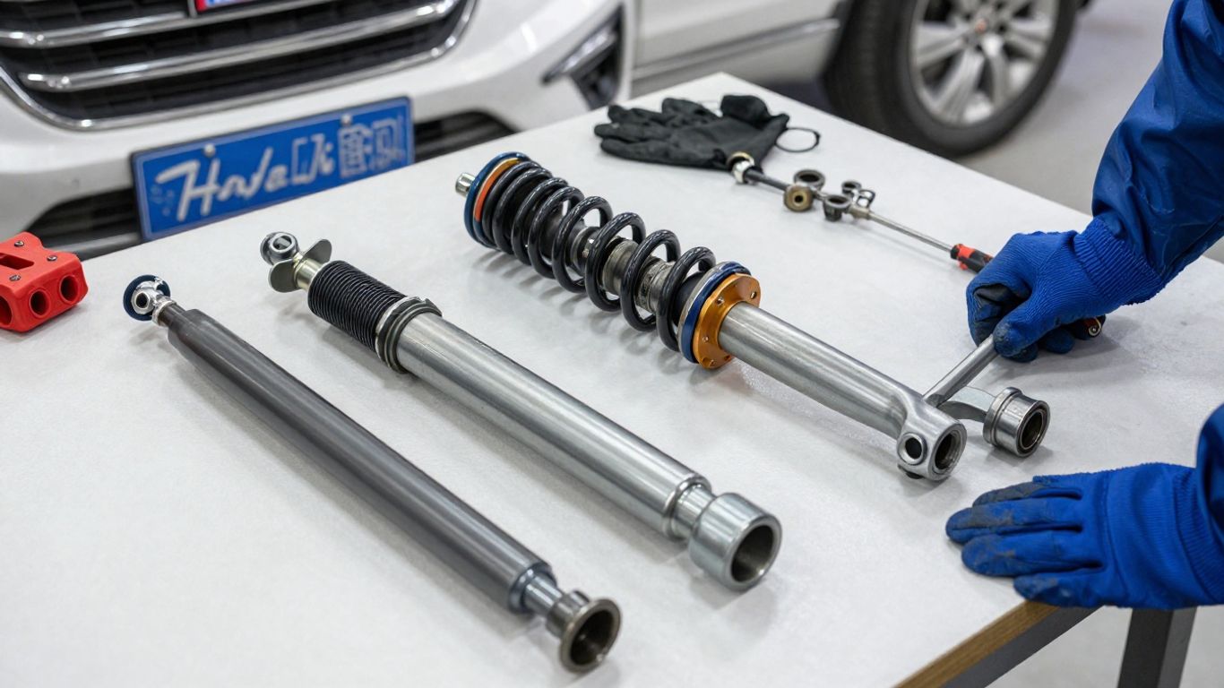 Replacement suspension parts beside a Haval Jolion
