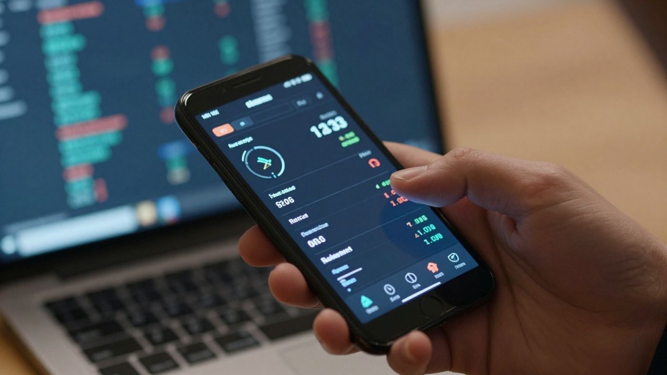 Smartphone displaying Amazon PPC performance metrics