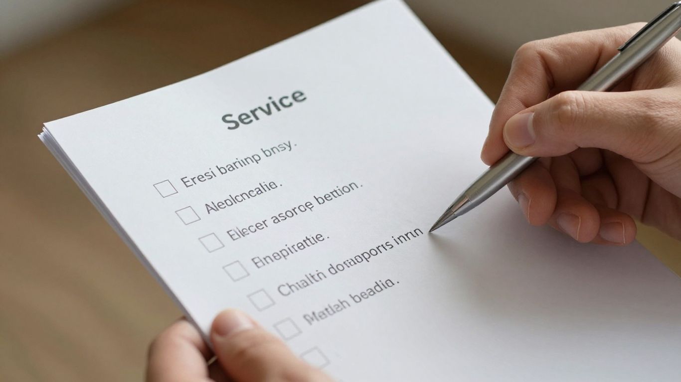 NDIS support list document being held.