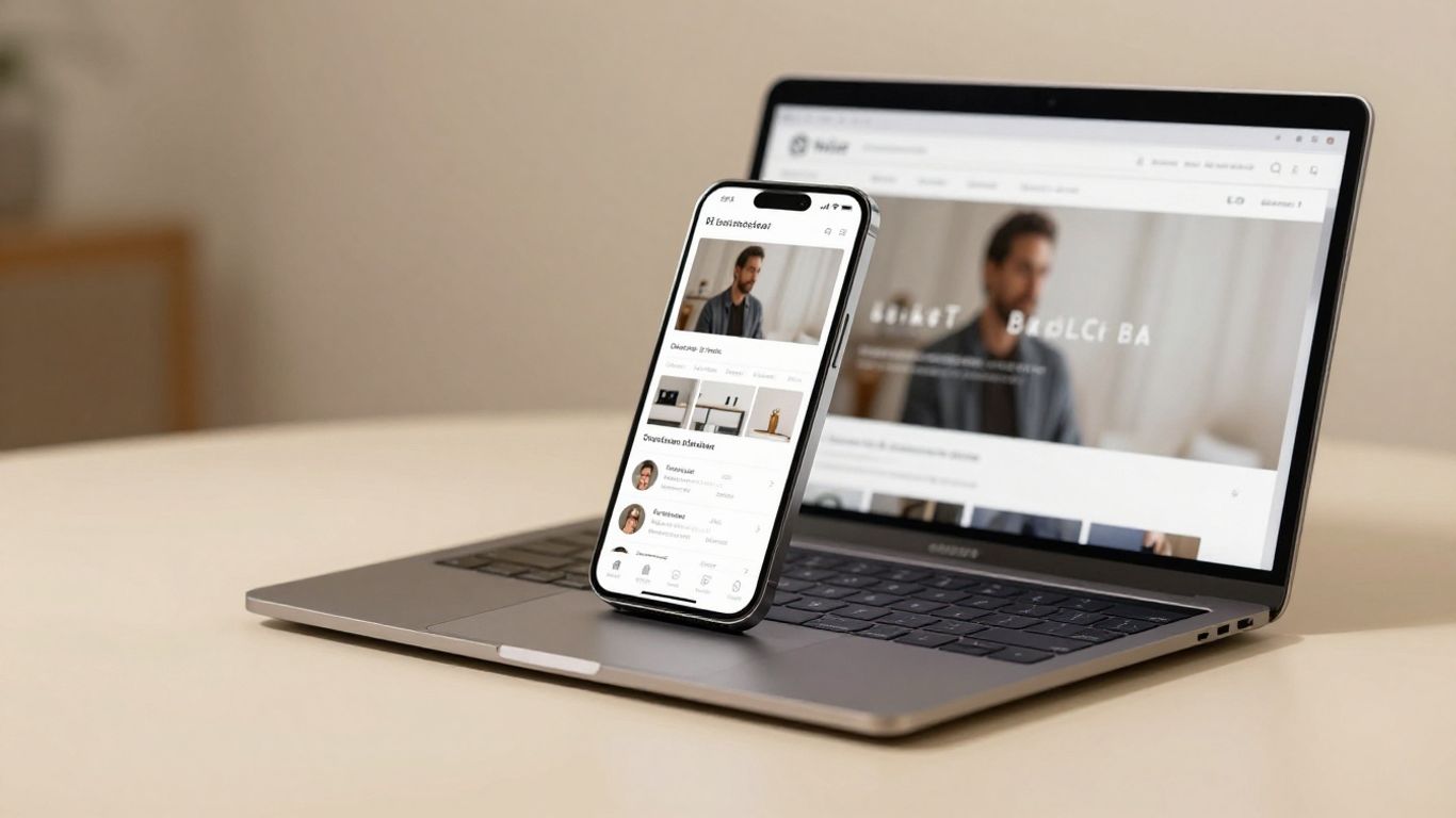 Focused single-page website with editorial product photography